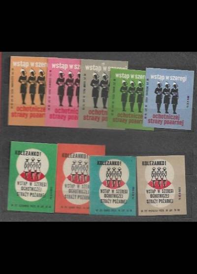 (Koleżanko) Wstąp w szeregi ochotniczej straży pożarnej - 5+4 etykiety, 1966