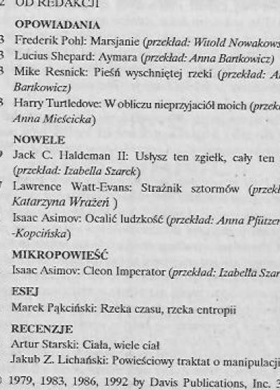 Isaac Asimov`s Science Fiction Magazine - wydanie polskie, październik 1992