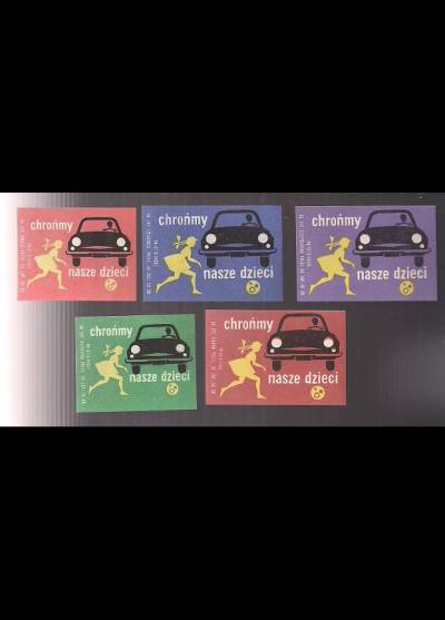 Chrońmy nasze dzieci - seria 5 etykiet (1966)