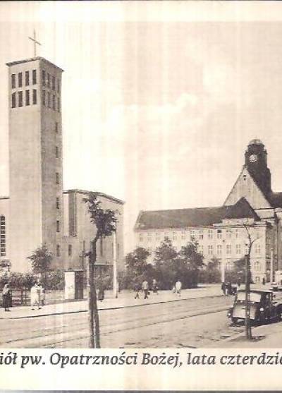 Katowice, kościół pw. Opatrzności Bożej, lata czterdzieste XX wieku (maxi-pocztówka, reprodukcja)
