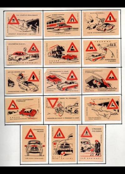 Znaki drogowe w praktyce - seria 15 czeskich etykiet