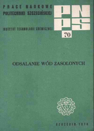 materiały sympozjum 1976 - Odsalanie wód zasolonych