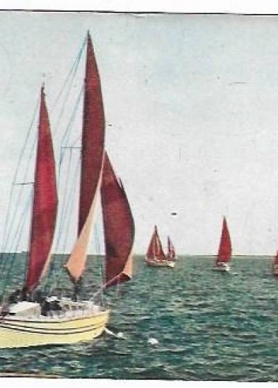 fot. J. Korpal - Regaty żeglarskie - flotylla jachtów ZHP Czerwone Żagle (1965)