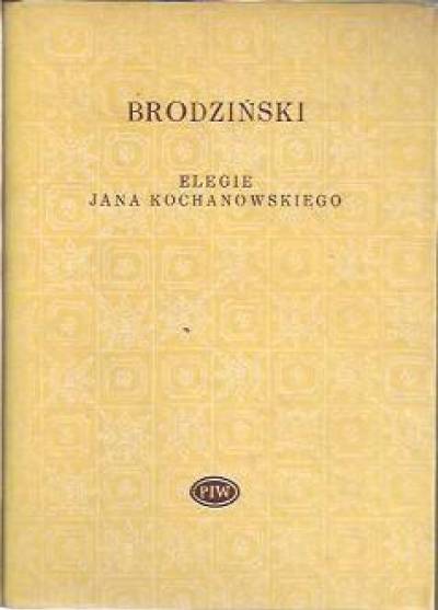Jan Kochanowski / przeł. Kazimierz Brodziński - Elegie Jana Kochanowskiego