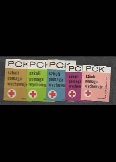 PCK szkoli, pomaga, wychowuje - seria kolorystyczna 5 etykiet, 1969