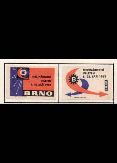 Brno. Mezinarodni veletrh 8-22. zari 1963 (2 etykiety)