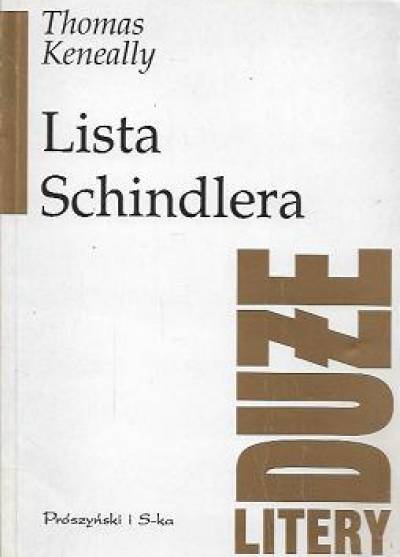 Thomas Kenneally - Lista Schindlera (duże litery)