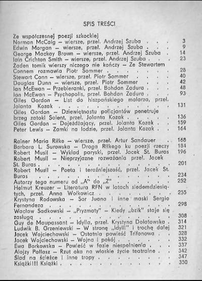 McEwan, Conn, Rilke, Musil i inni - Literatura na świecie nr 10(135)1982