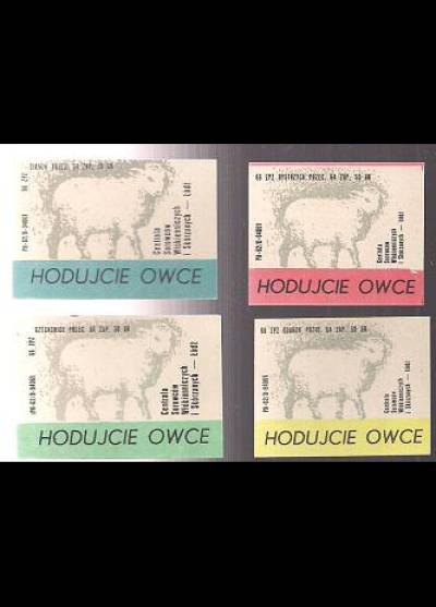 Hodujcie owce - seria kolorystyczna 4 etykiet (1966)