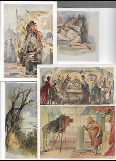 akwarele rosyjskich malarzy drugiej połowy XIX w. - 11 pocztówek w obwolucie