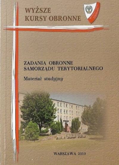 Zadania obronne samorządu terytorialnego. Materiał studyjny