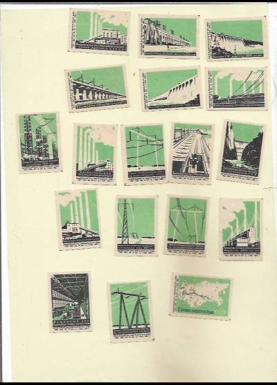 system energetyczny ZSRR - seria 18 etykiet, 1963