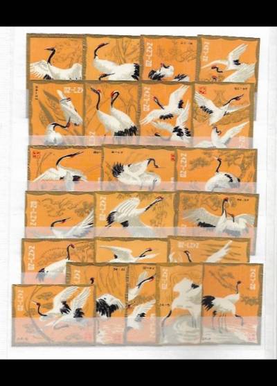żurawie - 22 chińskie etykiety (seria pomarańczowa)