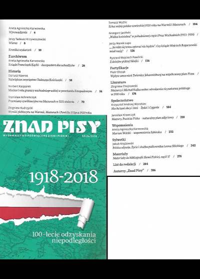 Znad Pisy nr 24/2018 w 100-lecie odzyskania niepodległości