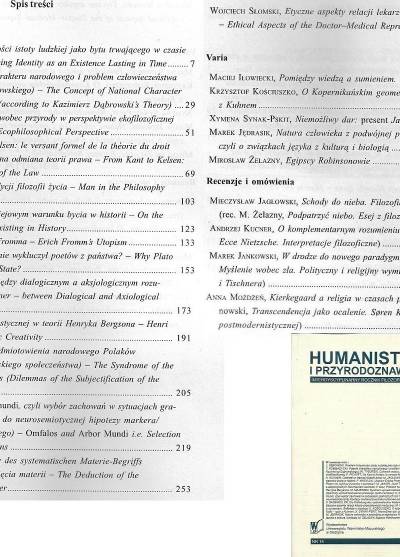 Humanistyka i przyrodoznawstwo. Interdyscyplinarny rocznik filozoficzno-naukowy. Nr 14/2008