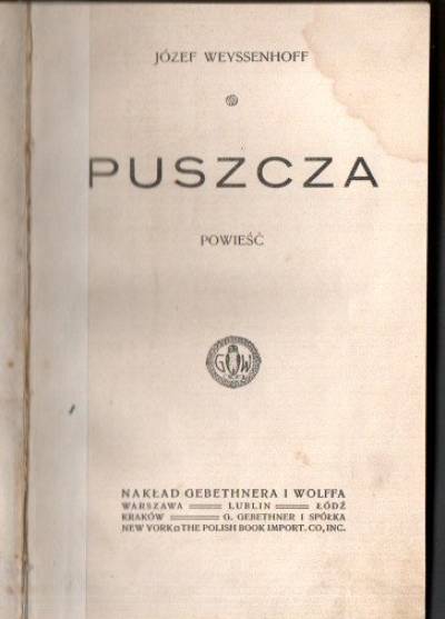 Józef Weysenhoff - Puszcza