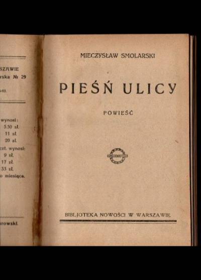 Mieczysław Smolarski - Pieśń ulicy