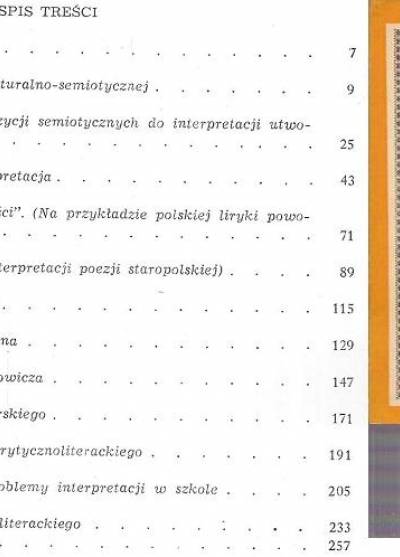red. Sławiński, Święch - Zagadnienia literaturoznawczej interpretacji