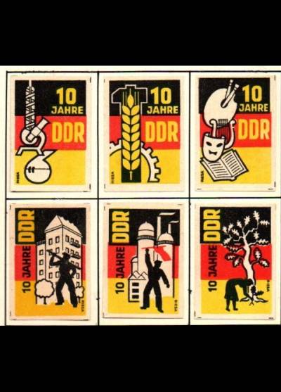 10 Jahre DDR - seria 6 etykiet