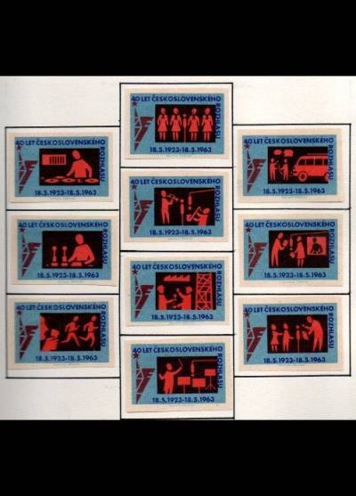 40 lat czechosłowackiego radia - seria 10 etykiet, 1963