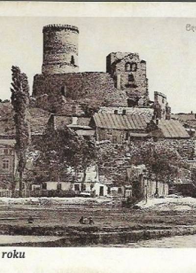 Będzin ok 1915 roku - ruiny zamku (maxi-pocztówka, reprodukcja)