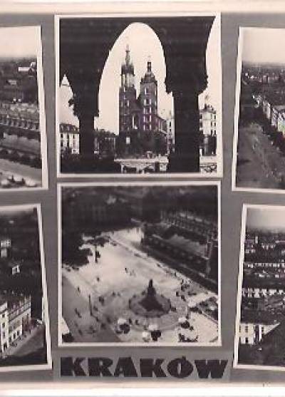 fot. G. Russ - Kraków - kościół Mariacki i fragmenty Krakowa sfotografowane z wieży tegoż kościoła (1966)