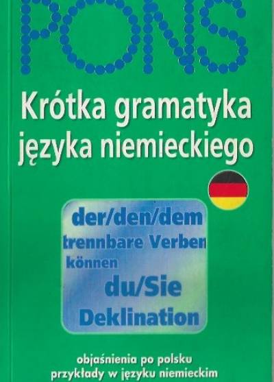Krótka gramatyka języka niemieckiego (Pons)