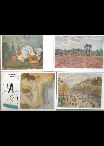 Malarstwo francuskie drugiej połowy XiX w. (w Ermitażu) - komplet 10 pocztówek