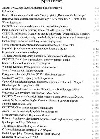 Kalendarz siemianowicki na rok 2006
