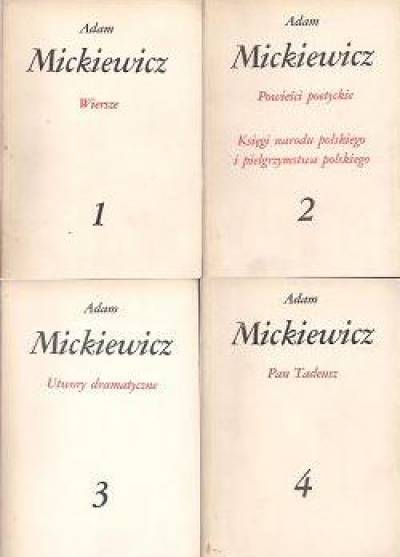 Adam Mickiewicz - Dzieła poetyckie (4-tomowe)