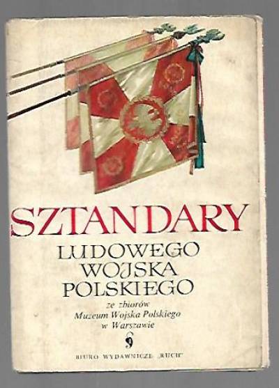 Sztandary Ludowego Wojska Polskiego ze zbiorów Muzeum Wojska Polskiego w Warszawie - komplet 9 pocztówek w obwolucie