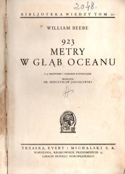 William Beebe - 923 metry w głąb oceanu