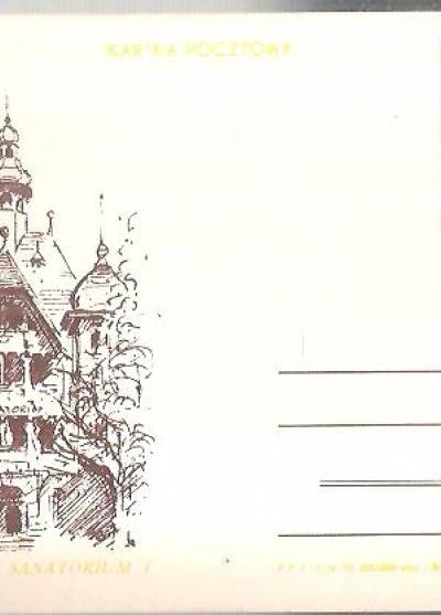 J. Brodowski - Polanica-Zdrój, Sanatorium I (kartka pocztowa, 1970)