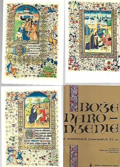 Boże Narodzenie w miniaturach francuskich XV w. ( komplet 9 pocztówek w obwolucie)