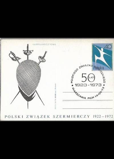 J. Brodowski - Polski Związek Szermierczy 1922-1972 (kartka pocztowa)