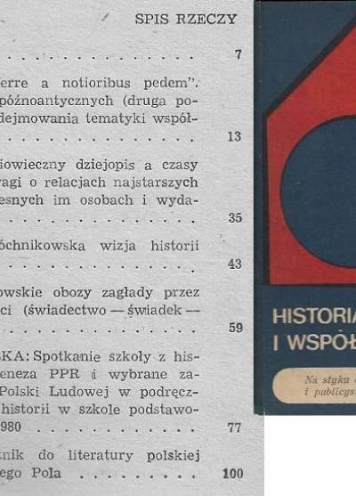Historia i współczesność nr 7/1984 - Na styku dziejopisarstwa i publicystyki ze współczesnością