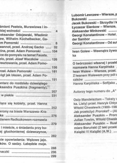 Puszkin, Nabokov, dekabryści - Literatura na świecie nr 3(188)1987