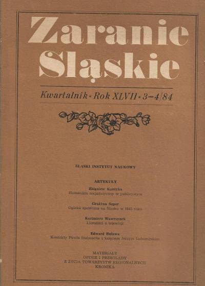 Zaranie Śląskie nr 3-4/1984