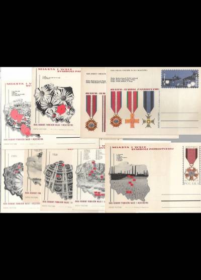 K. Rogaczewska - Miasta i wsie - symbole patriotyzmu (9 kartek pocztowych, 1971)