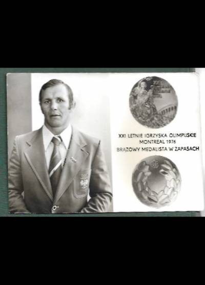 fot. D. Gładysz - Andrzej Skrzydlewski - brązowy medalista w zapasach, XXI letnie igrzyska olimpijskie Montreal 1976
