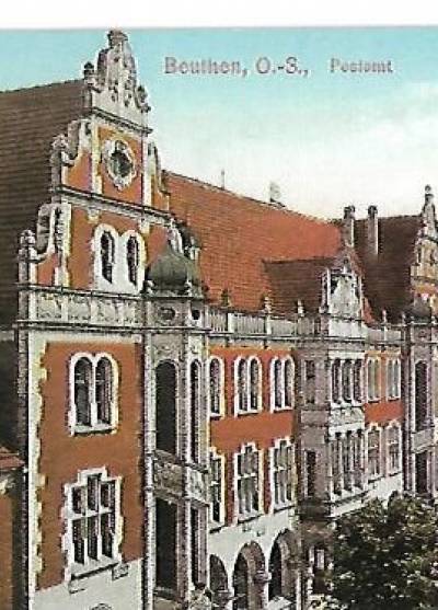reprint pocztówki ze zbiorów Cz. Czerwińskiego - Beuthen, O.-S. Postamt