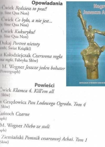 antologia utworów nominowanych za rok 2012 - Nagroda im. Janusza A. Zajdla 2013