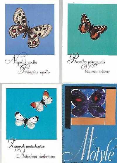 graf. A. Heidrich - Motyle - seria 2 ( komplet 9 pocztówek w obwolucie)