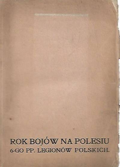 Rok bojów na Polesiu 1915-1916. Notatki i szkice oficerów 6 pułku Legionów Polskich (wyd. 1917)