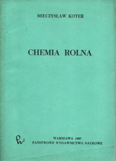 Mieczysław Koter - Chemia rolna