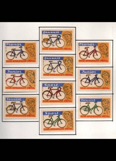 Kolo - spolehlivy pritel (marki czeskich rowerów, seria 10 etykiet)