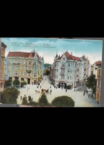 Lwów. Plac Akademicki i ul. Fredry (1915)