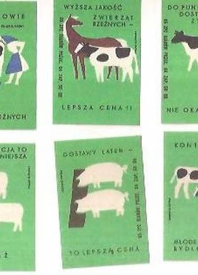 Kontraktacja zwierząt hodowlanych (seria 6 etykiet)