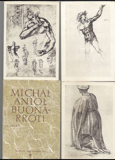 Michał Anioł Buonarotti - rysunki  (komplet 16 pocztówek w obwolucie, 1963)