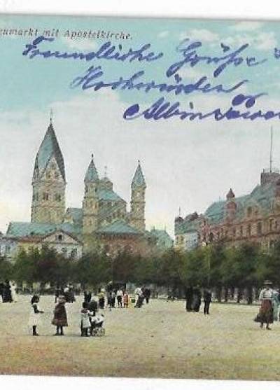 Koln a. Rhein - Neumarkt mit Apostlekirche (1918)
